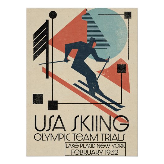 Affiche de ski USA (Devant)