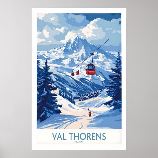 Affiche de ski Val Thorens 1 (Devant)