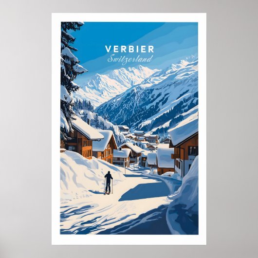 Affiche de ski Verbier Suisse 1 (Devant)