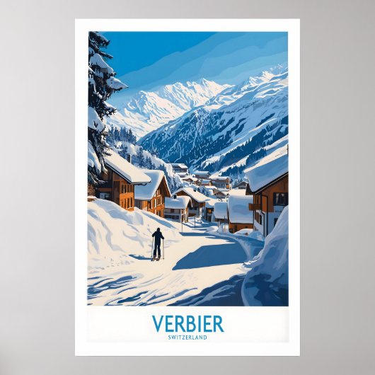 Affiche de ski Verbier Suisse 1 (Devant)