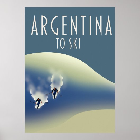 Affiche de ski vintage argentine (Devant)