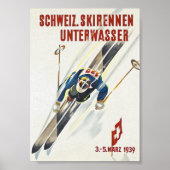 Affiche de ski Vintage Suisse (Devant)