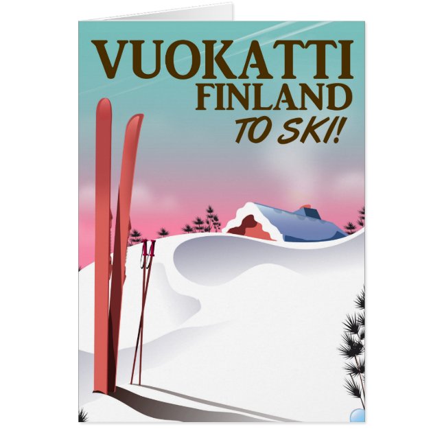 Affiche de ski Vuokatti Finlande (Devant)