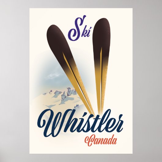 Affiche de ski Whistler Canada (Devant)