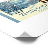 Affiche de ski Whistler Colombie-Britannique Canad (Coin)