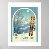 Affiche de ski Whistler Colombie-Britannique Canad (Devant)