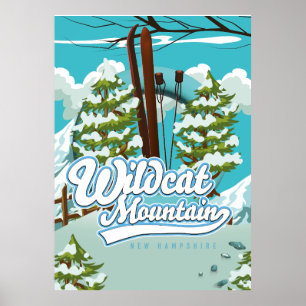 Affiche de ski Wildcat Mountain New Hampshire
