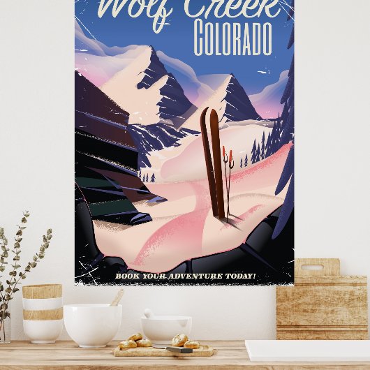 Affiche de ski Wolf Creek Colorado (Cuisine)