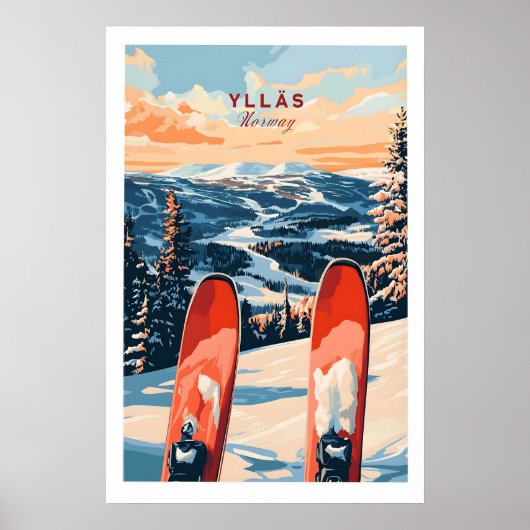 Affiche de ski Ylläs Norvège 1 (Devant)