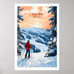 Affiche de ski Ylläs Norvège 1