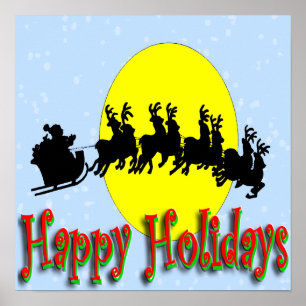 Affiche de Sleigh de Père Noël