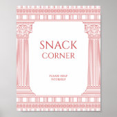 Affiche de snack-bar pour la fête des déesses (Devant)
