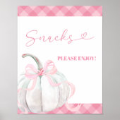 Affiche de snacks d'anniversaire de fille aux citr (Devant)
