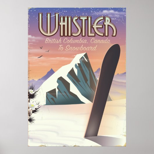 Affiche de snowboard à Whistler Colombie-Britanniq (Devant)
