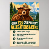 Affiche de sol de vente d'ours de conformité de l' (Devant)