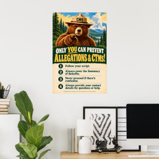 Affiche de sol de vente d'ours de conformité de l'