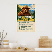 Affiche de sol de vente d'ours de conformité de l' (Cuisine)