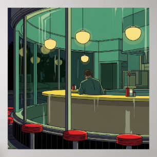 Affiche de solitude à la gare