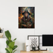 Affiche de sorcière d'Halloween (Bureau à domicile)