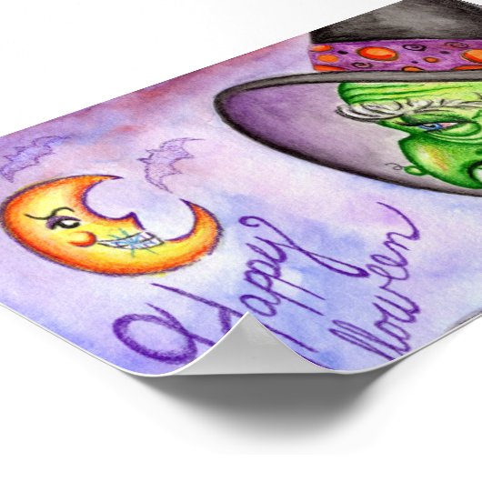 Affiche de sorcière d'Halloween (Coin)