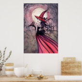 Affiche de sorcière et de hibou (Cuisine)