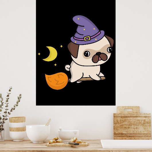 Affiche de sorcière Puggy (Cuisine)