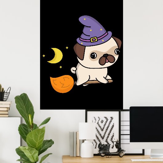 Affiche de sorcière Puggy (Bureau à domicile)