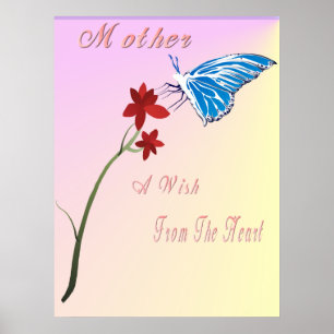 Affiche de souhait de jour de mères