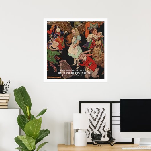 Affiche de soumission de Lewis Carroll et Mind Cha (Bureau à domicile)