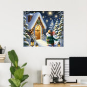 Affiche de souris de Noël (Bureau à domicile)