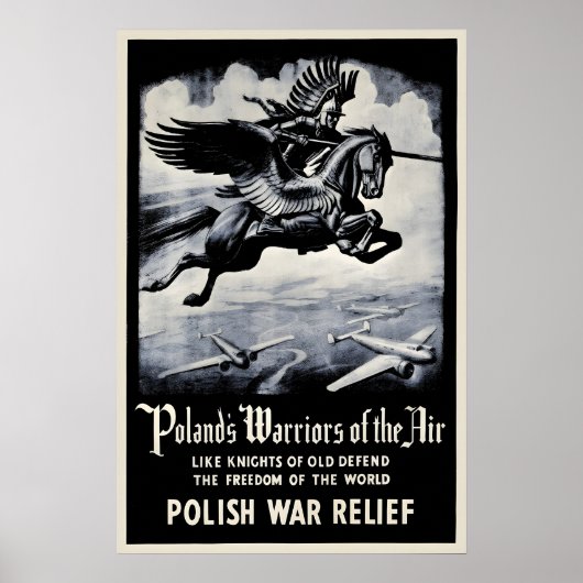 Affiche de soutien à la Pologne pendant la Seconde (Devant)