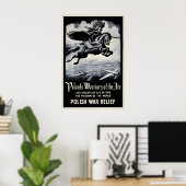 Affiche de soutien à la Pologne pendant la Seconde (Bureau à domicile)