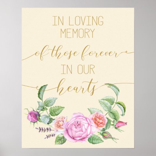 affiche de souvenir florale vintage (Devant)