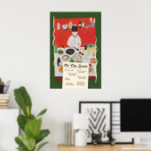 Affiche de Spécialités de Chef Drôle Rétro Cuisine (Bureau à domicile)