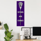 Affiche de sport de crosse (Bureau à domicile)