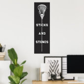 Affiche de sport de crosse (Bureau à domicile)