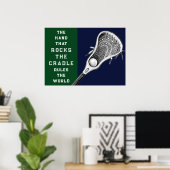 Affiche de sport motivationnelle de crosse (Bureau à domicile)