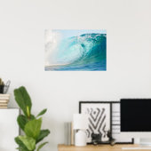 Affiche de spot de surf de grosses vagues (Bureau à domicile)
