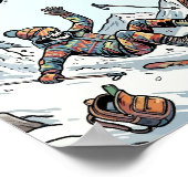 Affiche de squelette de ski drôle de vente de yard (Coin)