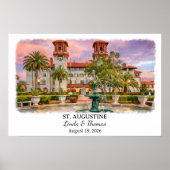 Affiche de St. Augustine Floride, Aquarelle, Sur m (Devant)