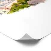 Affiche de St. Augustine Floride, Aquarelle, Sur m (Coin)