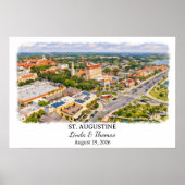 Affiche de St. Augustine Floride, Aquarelle, Sur m (Devant)