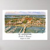 Affiche de St. Augustine Floride, Aquarelle, Sur m (Devant)