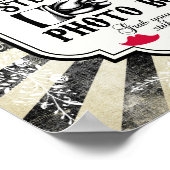 affiche de stand photo de mariage 'approchez vous' (Coin)