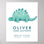 Affiche de statistiques de naissance de Stégosaure (Devant)