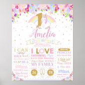 Affiche de statistiques de naissance pour le 1er a (Devant)