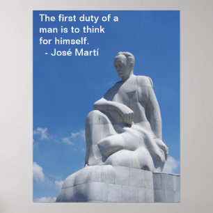 Affiche de statue de José Martí