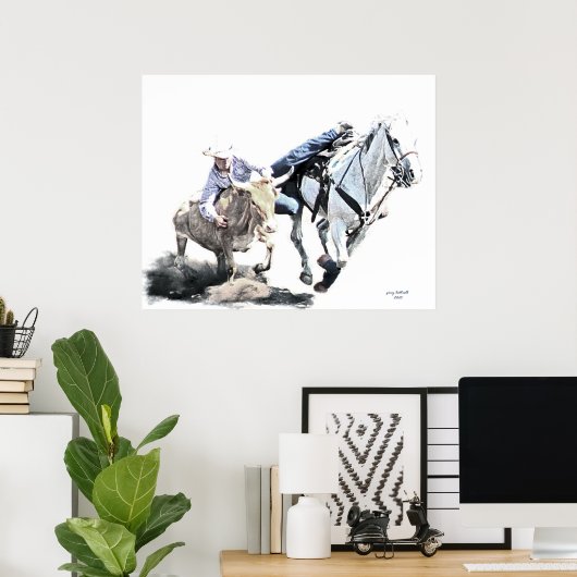 Affiche de Steer Wrestling (Bureau à domicile)