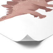 Affiche de stégosaure rouge pour chambre d'enfants (Coin)