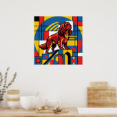 Affiche De Stijl Cavalier King Charles Spaniel | M (Cuisine)